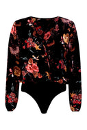 Wrap Over Printed Bodysuit